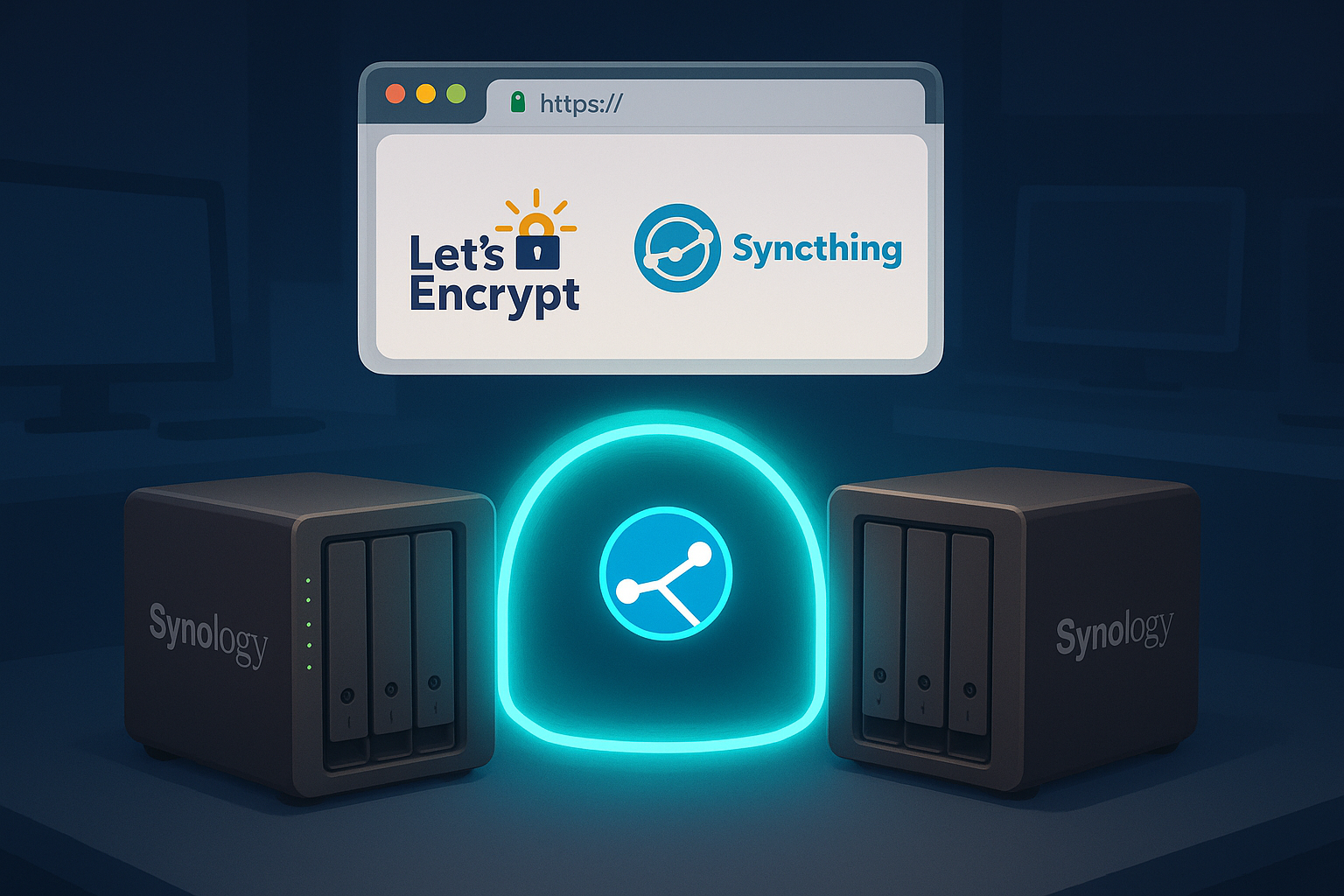Synology and Syncthing playing nicely, all secure